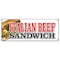 Signmission ITALIAN BEEF SANDWICH BANNER SIGN salami meat deli italian restaurant B-Italian Beef Sandwich - alternate 1